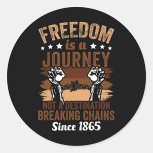 Freedom ist eine Reise nach 1865 in Afrika Runder Aufkleber