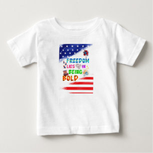 Freedom Jersey liegt im Mutigen sein Baby T-shirt