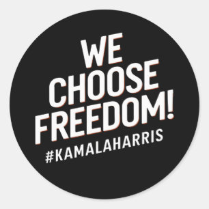 Freedom Kamala Harris 2024 Runder Aufkleber