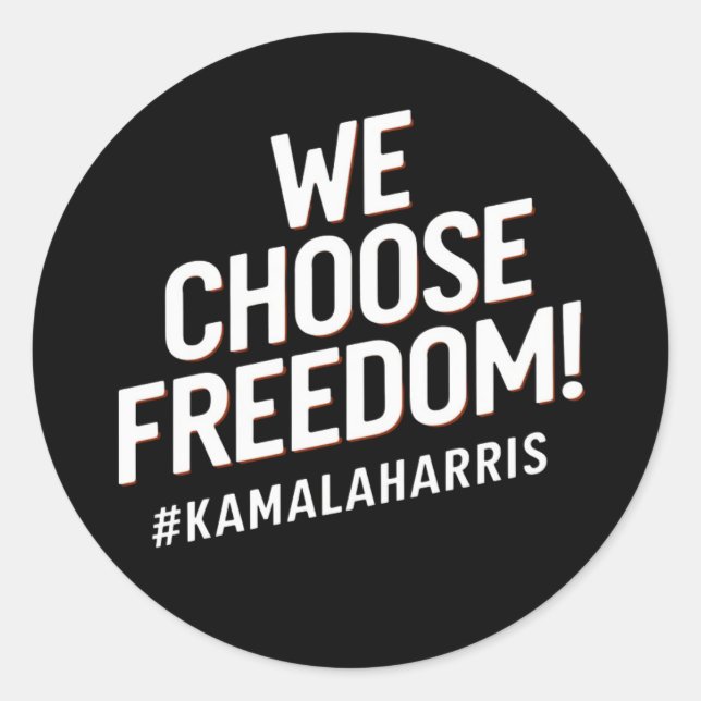 Freedom Kamala Harris 2024 Runder Aufkleber (Vorderseite)