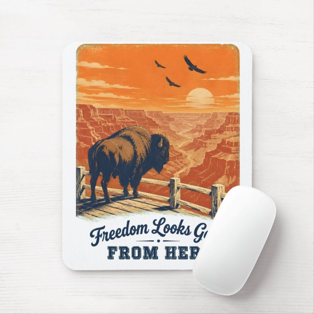 Freedom Looks Good Canyon-Mauspad Mousepad (Mit Mouse)