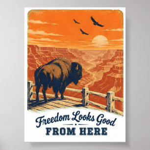 Freedom Looks Good Canyon Poster