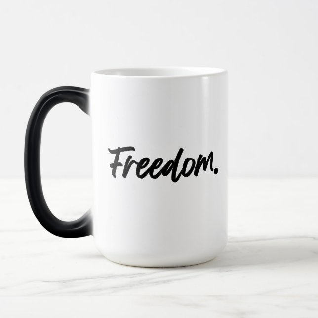 Freedom. Minimalist Black Verwandlungstasse (Links)