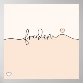 Freedom Minimalist Typography Design Poster