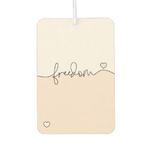 Freedom Minimalistische Typografie-Design Autolufterfrischer