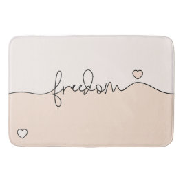 Freedom Minimalistische Typografie-Design Badematte