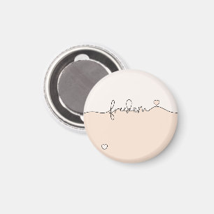 Freedom Minimalistische Typografie-Design Magnet