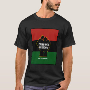 FREEDOM Pan African Christlichen Junetag T-Shirt