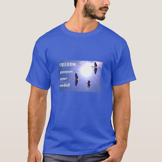 Freedom Passport (dark) T - Shirt (Vorderseite)