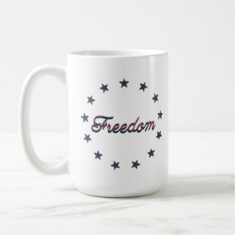 Freedom Patriotic America 250 Stars Design Kaffeetasse