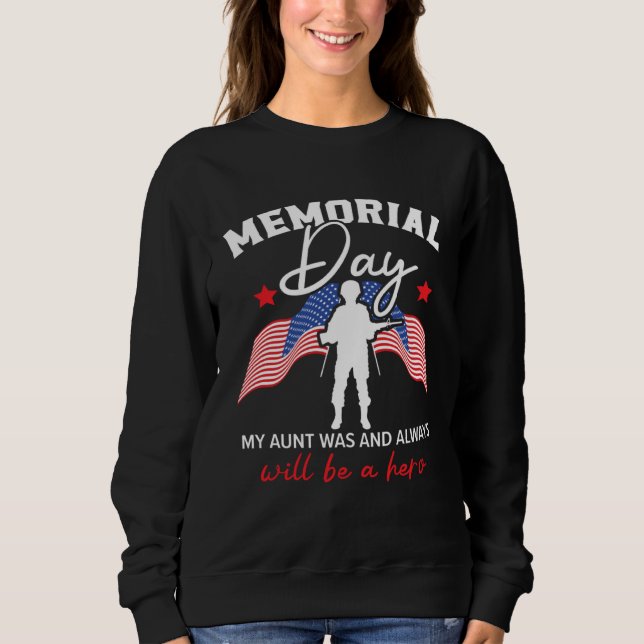 Freedom Patriotic Veteran USA Flag American Memori Sweatshirt (Vorderseite)