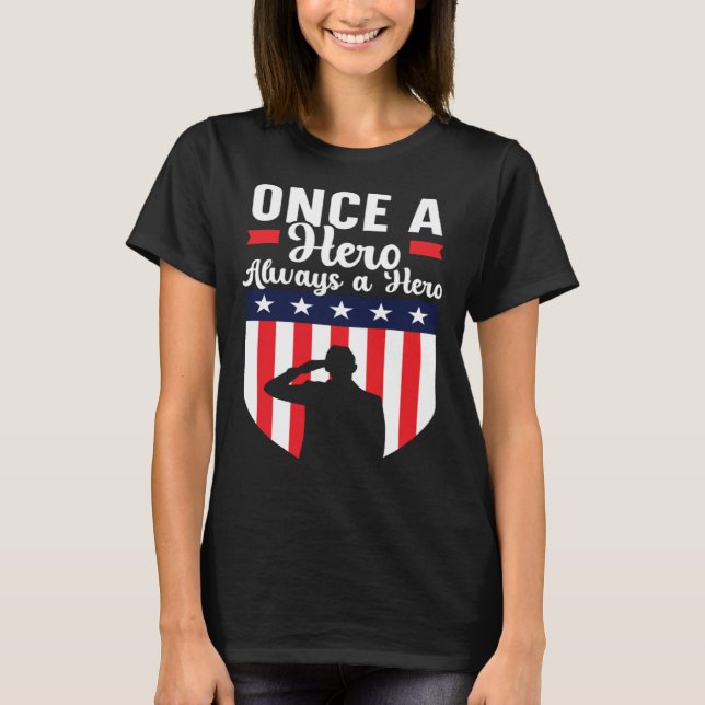 Freedom Patriotic Veteran USA Flag American Memori T-Shirt (Vorderseite)