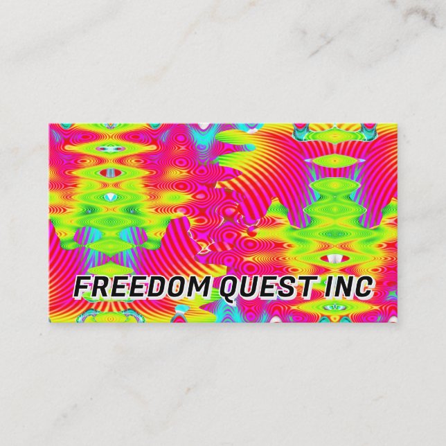 FREEDOM QUEST INC ( Sie können die Wörter ändern ) Visitenkarte (Vorderseite)