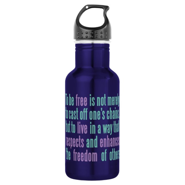 Freedom Quote benutzerdefinierte Monogramm-Wasserf Trinkflasche (Vorderseite)