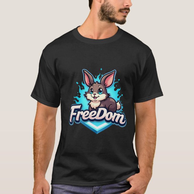 Freedom Rabbit T-Shirt (Vorderseite)