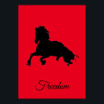 Freedom Red Black Ross Pop Poster<br><div class="desc">Digitale Kunstwerke,  Bilder und Bilder von Wilden Pferden</div>