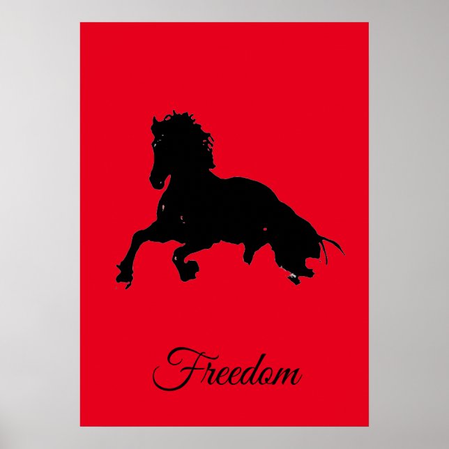 Freedom Red Black Ross Pop Poster (Vorne)