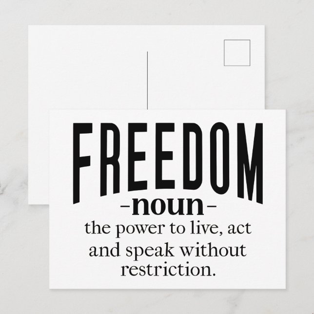 Freedom Retro Inspiration Zitate: Zeitloses Wisdo Postkarte (Vorne/Hinten)