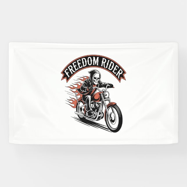 FreeDom Rider Biker Banner (Horizontal)