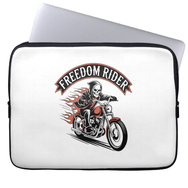 FreeDom Rider Biker Laptopschutzhülle (Vorderseite)