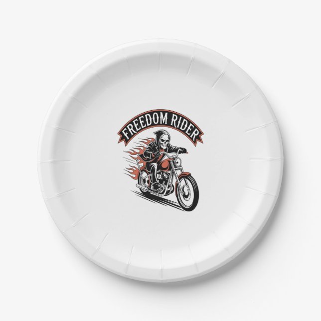 FreeDom Rider Biker Pappteller (Vorderseite)