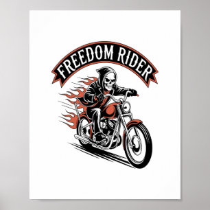 FreeDom Rider Biker Poster