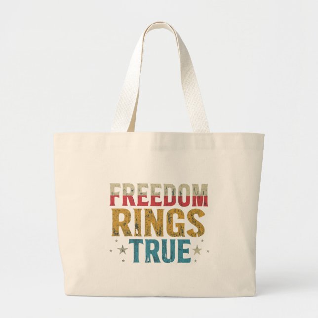 Freedom Rings True Jumbo Stoffbeutel (Vorne)