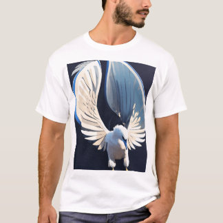 Freedom Rising Dove Tattoo | Schwarz & Weiß  T-Shirt