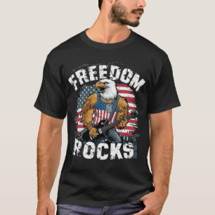 Freedom Rocks Patriotic USA T - Shirt
