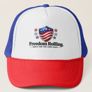 Freedom Rolling Patriotic Trucker Design – Geboren Truckerkappe