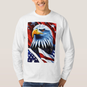 "Freedom Soars: American Eagle Flag T-Shirt" T-Shirt
