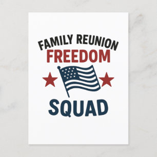 Freedom Squad Familien-Wiedersehens-Shirt – USA Pa Einladungspostkarte