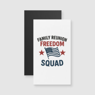 Freedom Squad Familien-Wiedersehens-Shirt – USA Pa Magnetkarte
