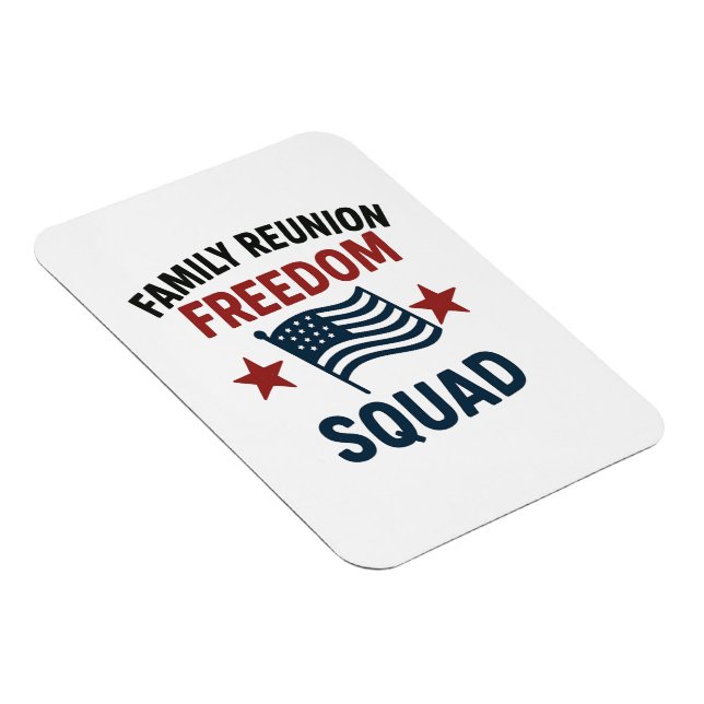 Freedom Squad Family Reunion Shirt – USA Patriotic Magnet (Rechte Seite)