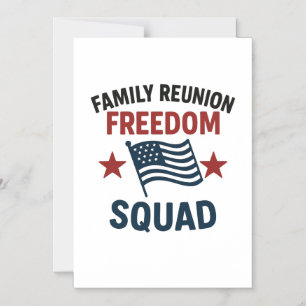 Freedom Squad Family Wiedersehen Shirt - USA Patri Magneteinladung