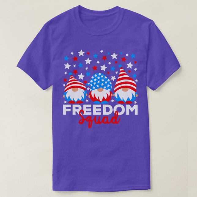Freedom Squad Red White Blue Gnomes T-Shirt (Design vorne)