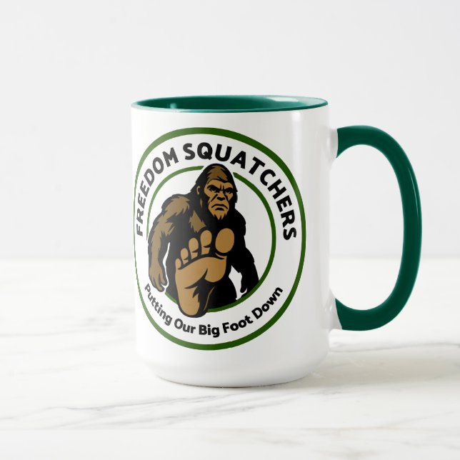 Freedom Squatchers "Big Foot Down" Kaffeetasse (Rechts)