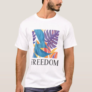 Freedom T - Shirt - Fett grafisches T-Shirt für Se