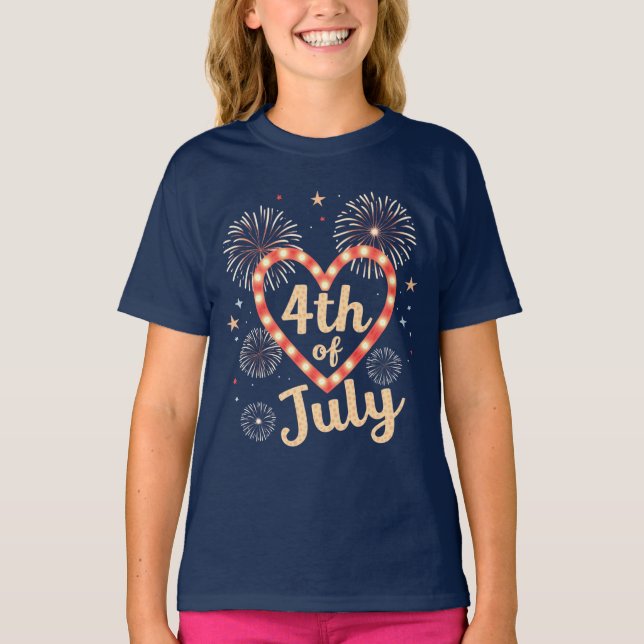 Freedom Threads: Bold American Pride Prints T-Shirt (Vorderseite)