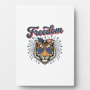 Freedom Tiger Patriotisches Vintage Gravur Shirt_1 Fotoplatte
