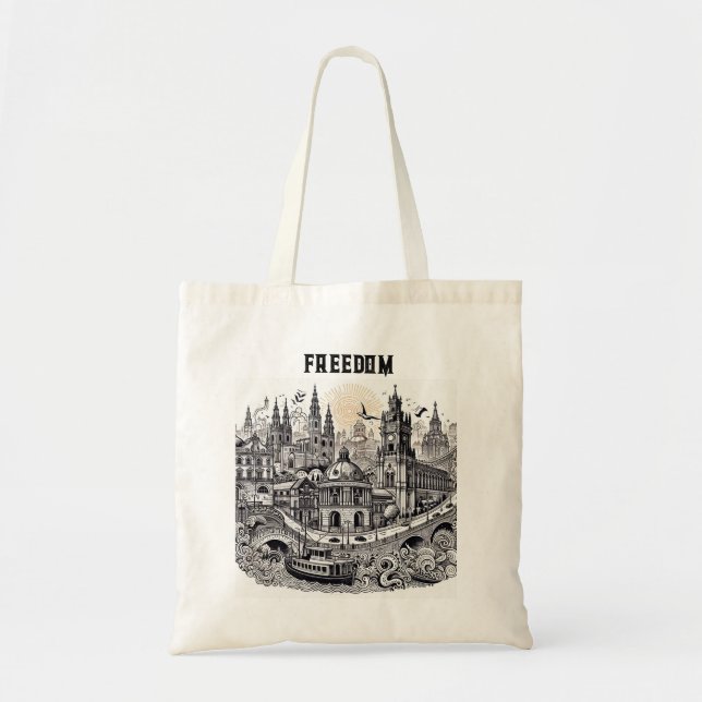 Freedom Tote Bag Tragetasche (Vorne)