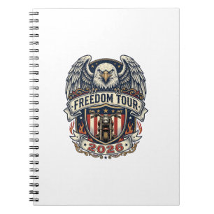 Freedom Tour 2026 Vintage Eagle Motorrad Notizblock
