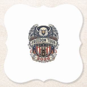 Freedom Tour 2026 Vintage Eagle Motorrad Untersetzer