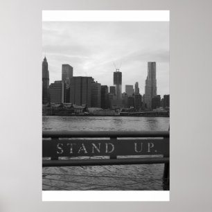 Freedom Tower New York City - "STAND UP" Poster