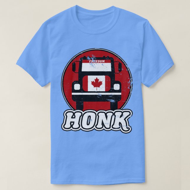 FREEDOM TRUCK CONVOY STRONG FREE CANADIAN MAPLE LE T-Shirt (Design vorne)