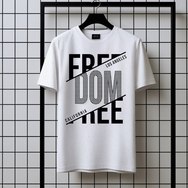 Freedom Typografy T - Shirt - Urban Style (Von Creator hochgeladen)