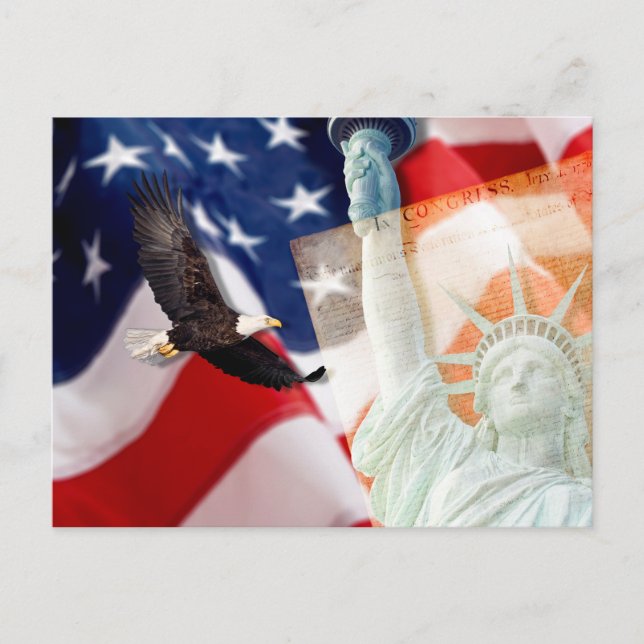 Freedom U Postcard für amerikanische Patrioten. Postkarte (Vorderseite)