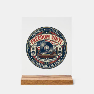 Freedom Vinyl Patriotisch Patriotischer Vinyl-Scha Acrylschild