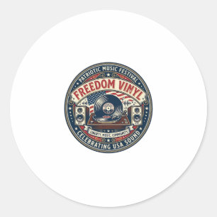 Freedom Vinyl Patriotisch Patriotischer Vinyl-Scha Runder Aufkleber