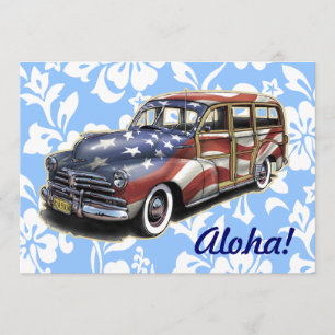 Freedom Woody Hawaiian Party Einladungen